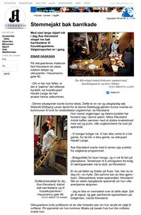 Da hun var ordførerkandidat for Arbeiderpartiet i 1999, kom hun på en liten visitt til de nyinnflyttete boligaksjonistene i Hausmannsgate. Faksimile: Aftenposten Da hun var ordførerkandidat for Arbeiderpartiet i 1999, kom hun på en liten visitt til de nyinnflyttete boligaksjonistene i Hausmannsgate. Faksimile: Aftenposten