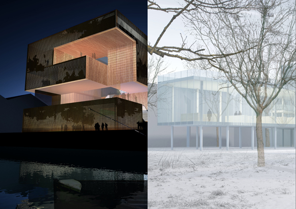 Vinnerprosjektets to case-studier, f.v. Svolvær og Oslo.