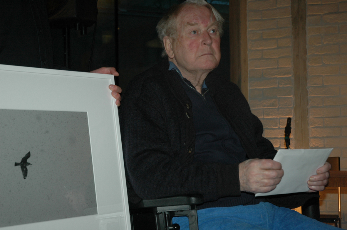 Sverre Fehn med ærespris. Foto: Olav Ødegården.