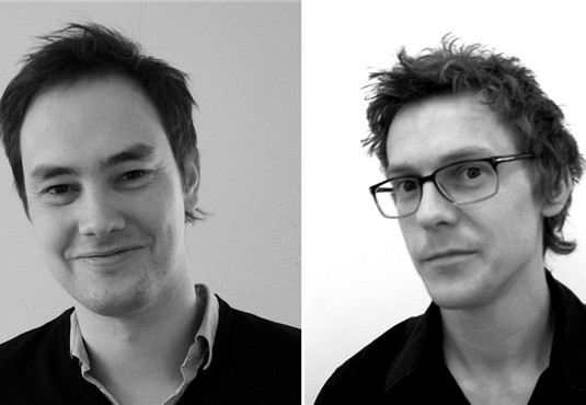 Øystein Rø (t.v.) og Espen Røyseland fra galleriet 0047 er NALs agenter inn i Arkitekturens år. Foto: 0047