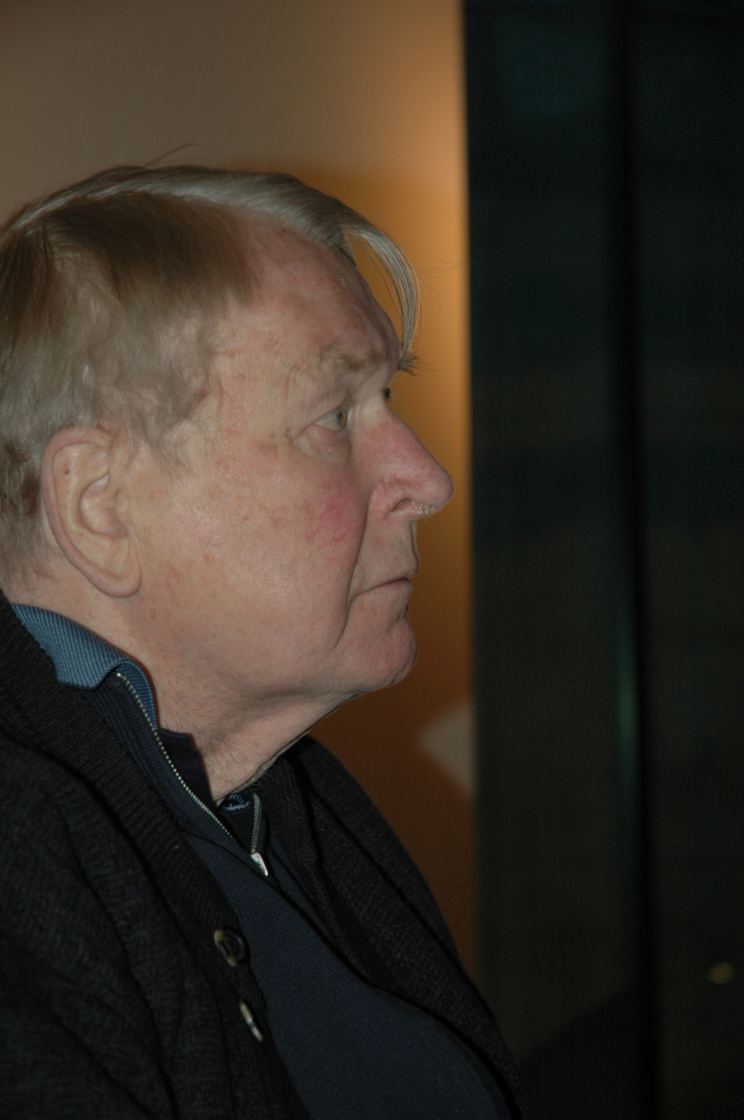 Sverre Fehn fulgte presentasjonen av den norske arkitekturkanon, hvor han selv har to verker, og ble hedret med ærespris. Foto: Olav Ødegården.