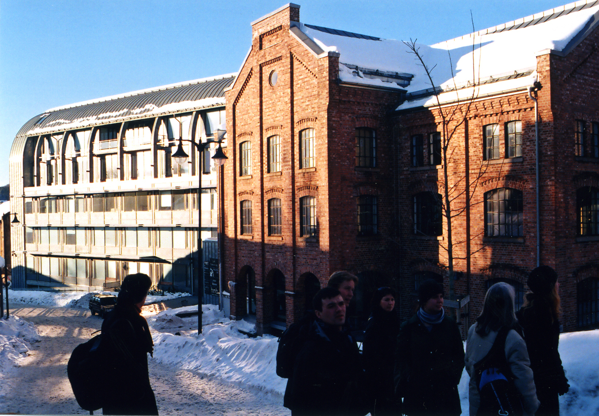 Mølleparken var på 1800-tallet kornmøller drevet av vannkraft. Fra 1970-tallet lå de i flere tiår nærmest ubrukt, men er nå renovert og omdannet til bibliotek, kino, restauranter og kontorer. Nybygget er tegnet av LPO.