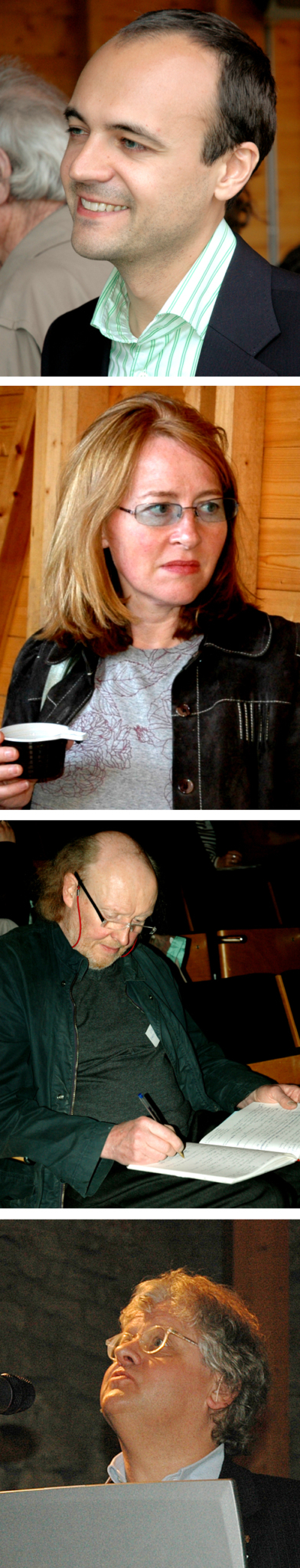 I rekken av dem som holdt foredrag om CNS, inngikk Jorge Otero-Pailos (øverst), Thordis Arrhenius, Svein Hatløy og Karl Otto Ellefsen.