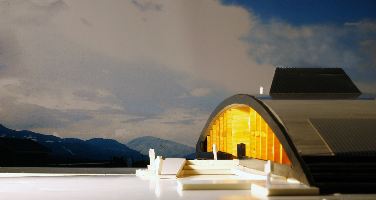 Modellbilde fra sør. Ill: Arkitekten