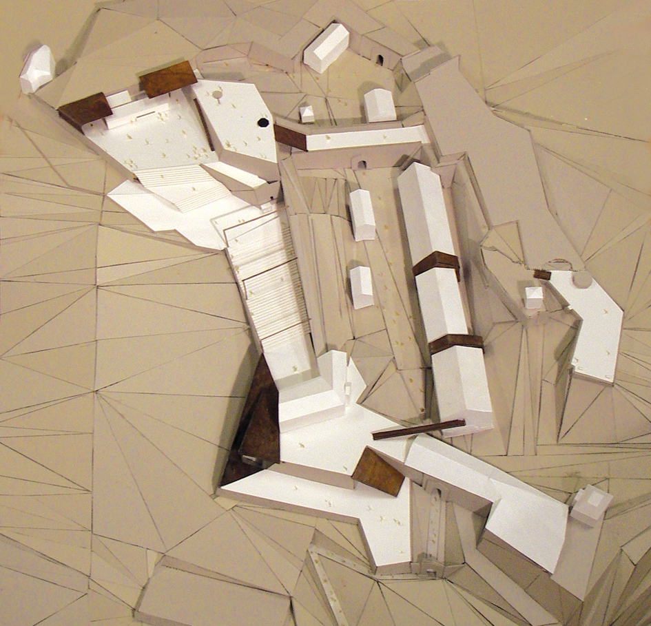 Modellen viser artikkelforfatterens forslag til utvikling av Fredriksten festning.