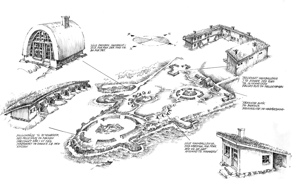 Skjeve hus for skjeve eksistenser. Christiania har selv foreslått et økologisk selvbyggeri på Tippen, et av bydelens ytterpunkt som eies av Havnevesenet. Her kan hjemløse, psykisk syke, alkoholikere og stoffmisbrukere få mulighet til å selv være med på å skape rammer for egen tilværelse.