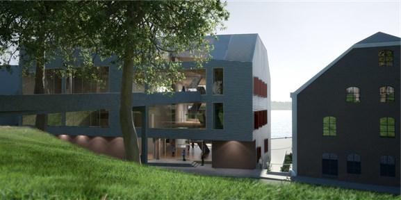 Stavanger Kulturskole og Stavanger Katedralskole avd. Bjergsted. Prosjektet er fordelt i to bygg med eldre eksisterende bygg i mellom, samt med felles utomhusanlegg i kaifronten. Her fra baksiden på Katedralskolen med blikk ut mot kai og vågen. Oppdragsgiver hhv Stavanger Kommune og Rogaland Fylkeskommune. Stavanger Kulturskole og Stavanger Katedralskole avd. Bjergsted. Prosjektet er fordelt i to bygg med eldre eksisterende bygg i mellom, samt med felles utomhusanlegg i kaifronten. Her fra baksiden på Katedralskolen med blikk ut mot kai og vågen. Oppdragsgiver hhv Stavanger Kommune og Rogaland Fylkeskommune.