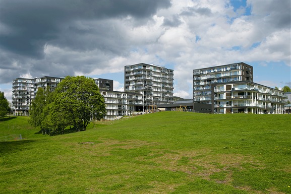 Boligprosjekt i Torshovdalen. Foto: Morten Delbæk