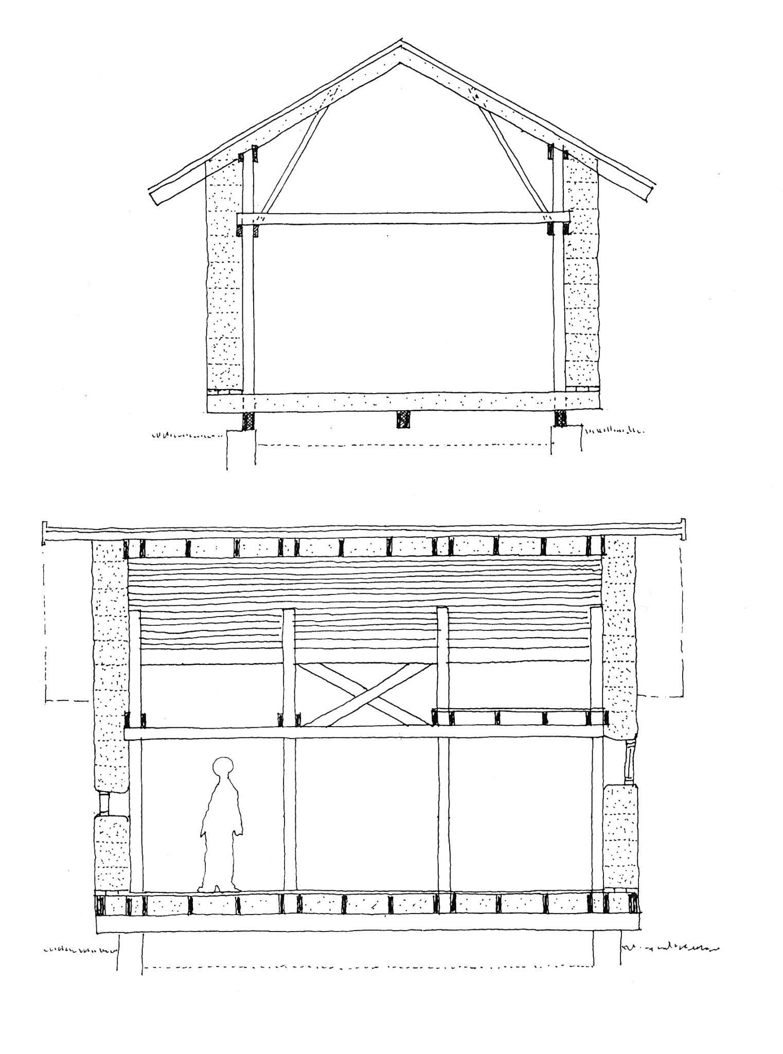 Finn Østmo laget denne tegningen for huset sitt.