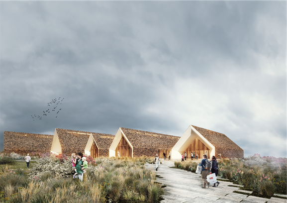 Maritimt vitensenter i Tungevågen,konkurransearbeid, 2014. 
Foto: Kadarik Tüür Arhitektid