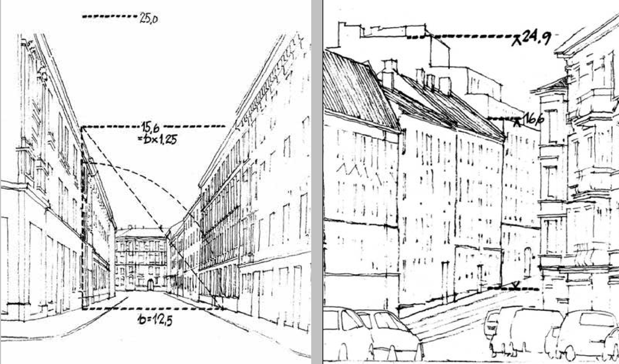 Prinsippskisse for utbygging i høyden, fra Kommunedelplan for byutvikling og bevaring i indre Oslo 20052020.
