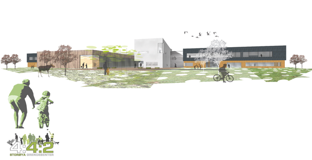 Perspektiv 4:4:2 sett fra øst. Perspektiv 4:4:2 sett fra øst.