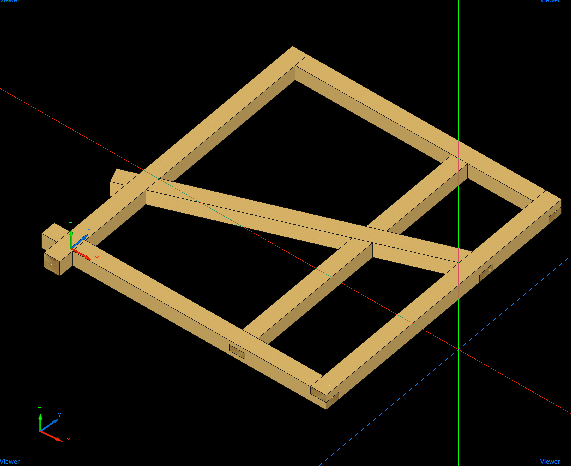 Modellene var utviklet i programmet cadwork, som også kan eksportere direkte styringsdata til CNC-maskinen. De vanligste filformater i geometrisk modellering kan importeres til cadwork, se www.cadwork.de.