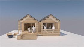 Kongehytta på Røros, som nå er under bygging. Foto: Kjellmark Kongehytta på Røros, som nå er under bygging. Foto: Kjellmark