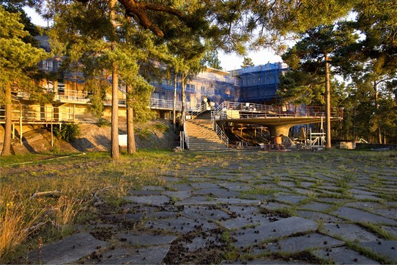 Restaurering av den store restauranten har allerede startet. Foto: Ingebjørg Semb