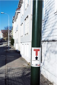 Et eksempel på merkesystemet som kommunen har utviklet sammen 
med Stavanger Turistforening