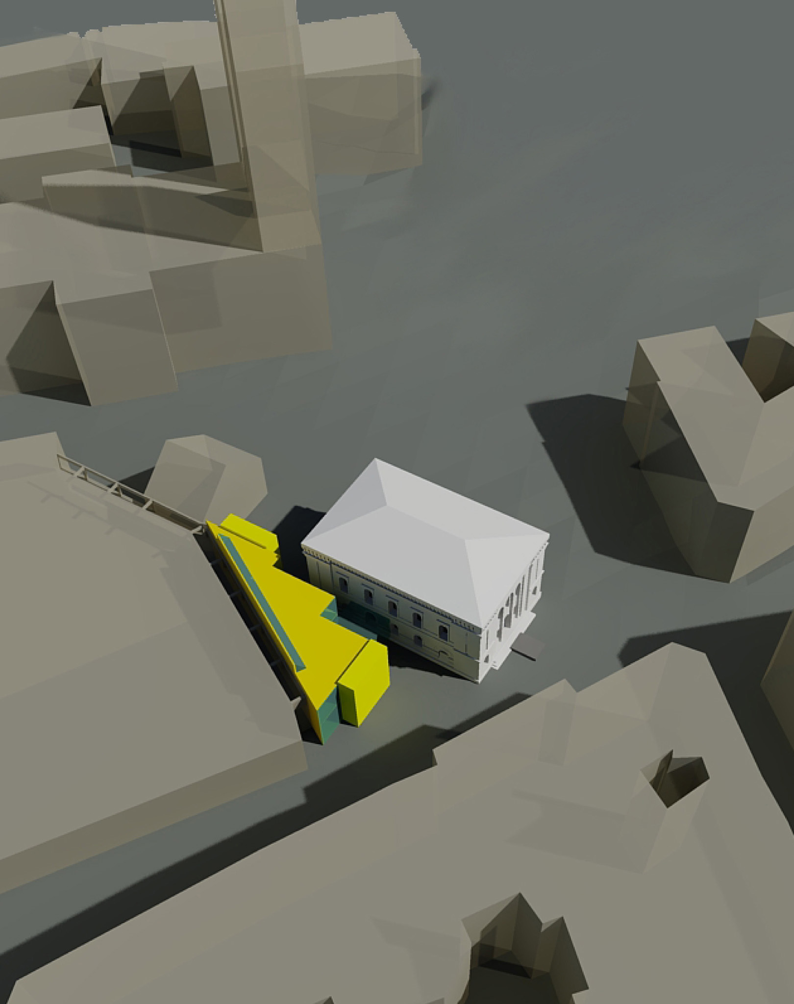 Aksonometri, situasjonsplan.