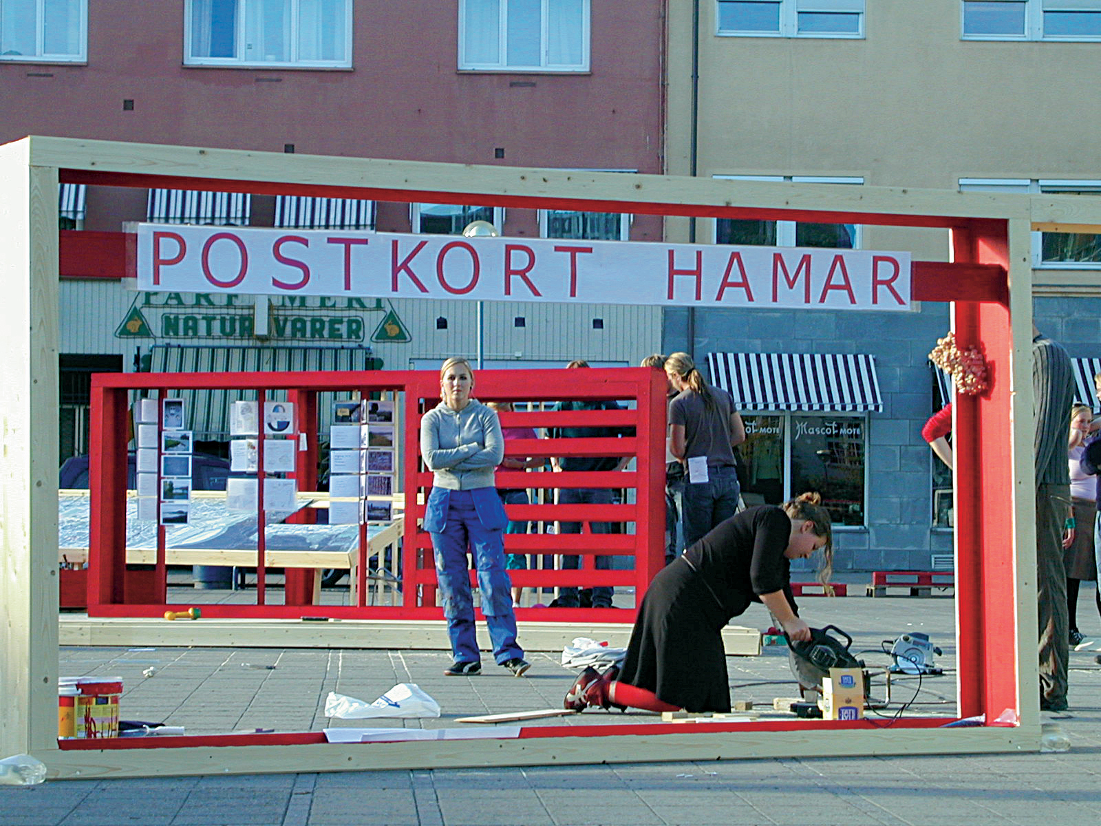 BAS-studenter hadde utstilling på Østre Torg.