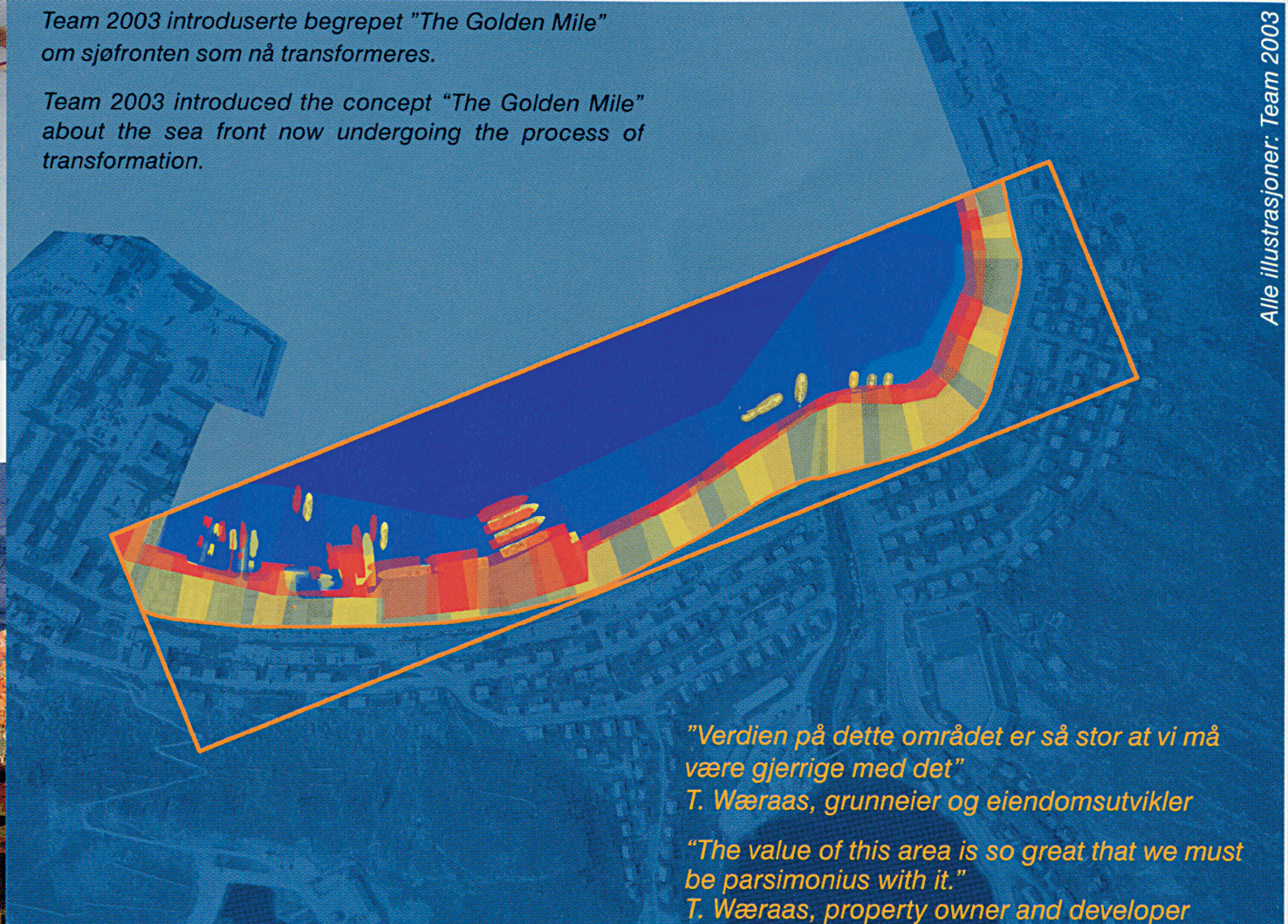 Hammerfest «Golden Mile», indre havn som nå er konkurranseområde.