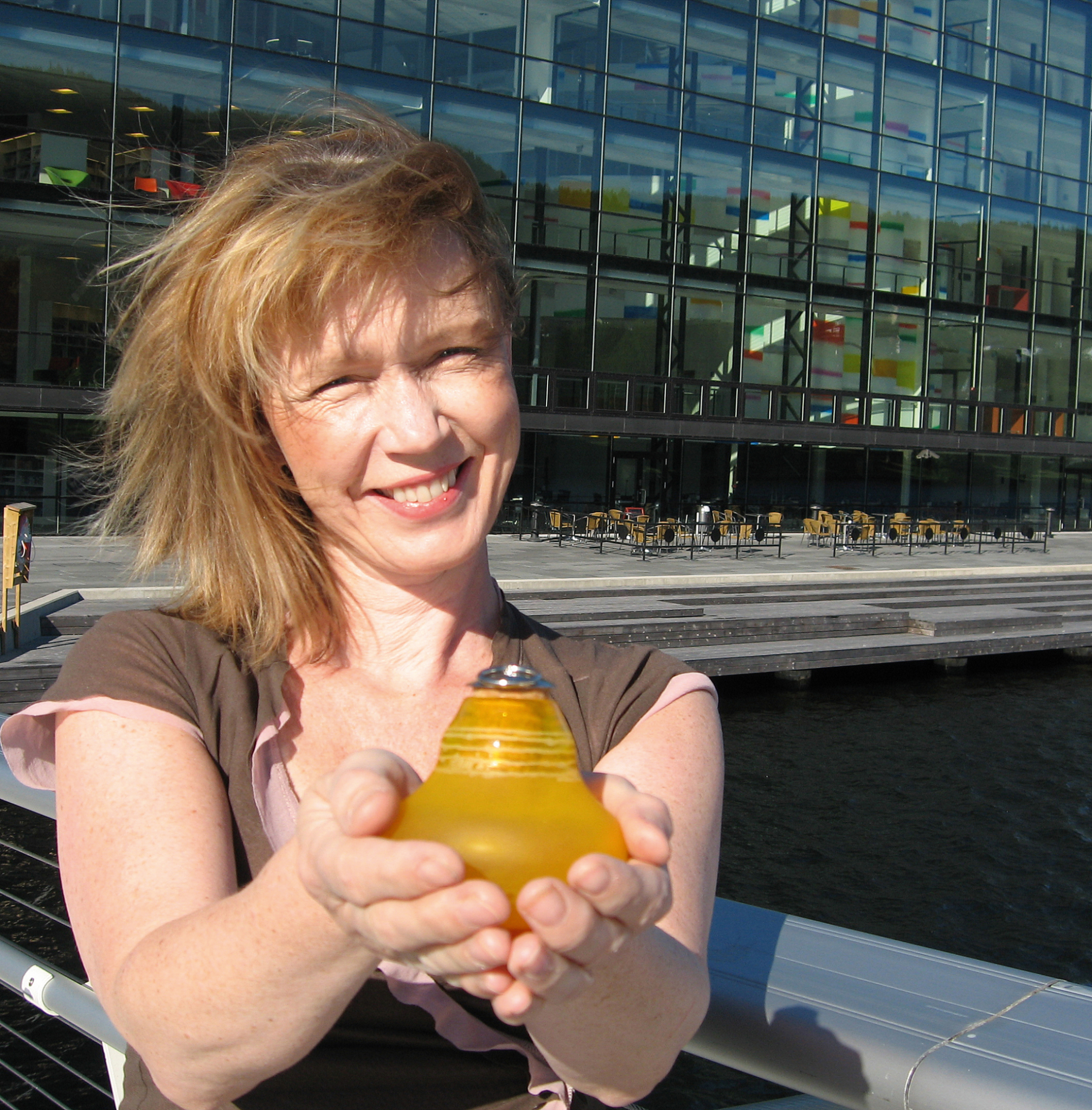 Hilde Holm med prosjektet «Helse og Lys» ønsker samarbeid med flere arkitekter. Foto: Veronika Nicolaisen.