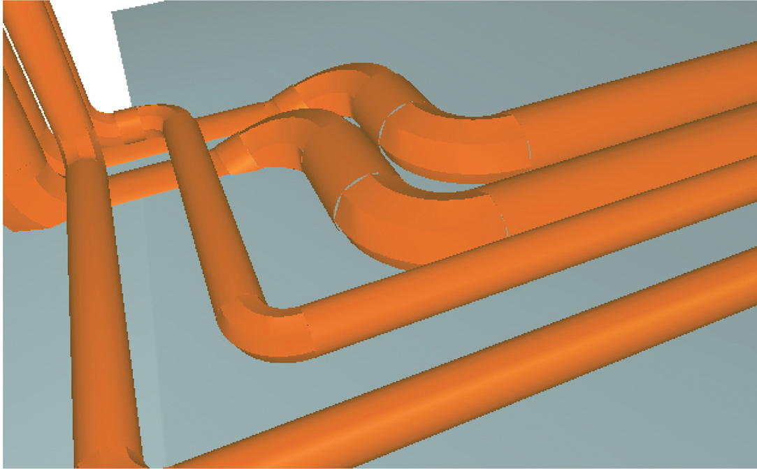 Flere rør ligger nedi dekket!