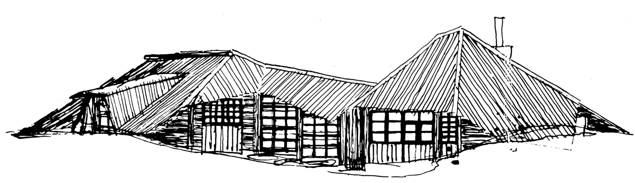 Skisse, sommerhus i Portør.