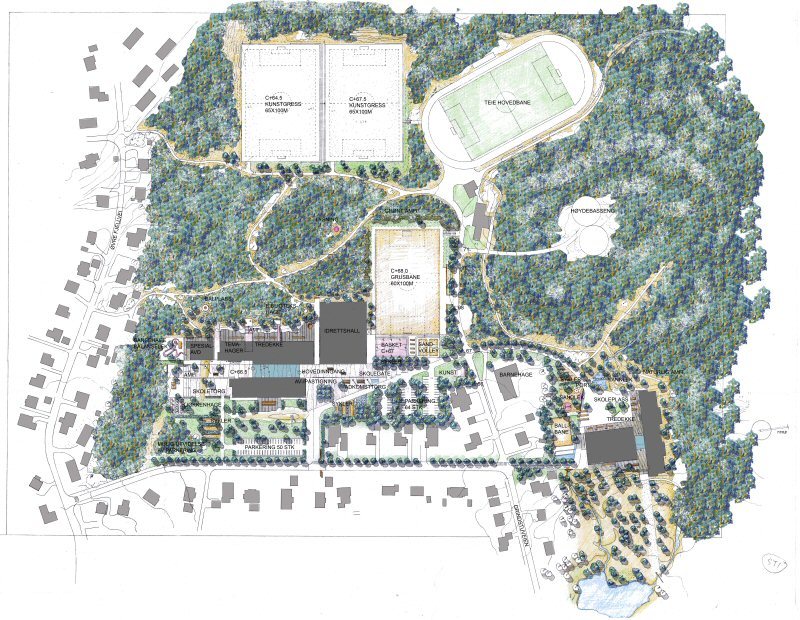 Juryen mener utomhusplanen er godt gjennomarbeidet.