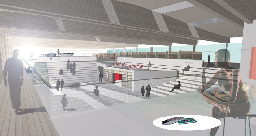 Prosjektets indre landskap, der kontakten med uterommet er sentral.