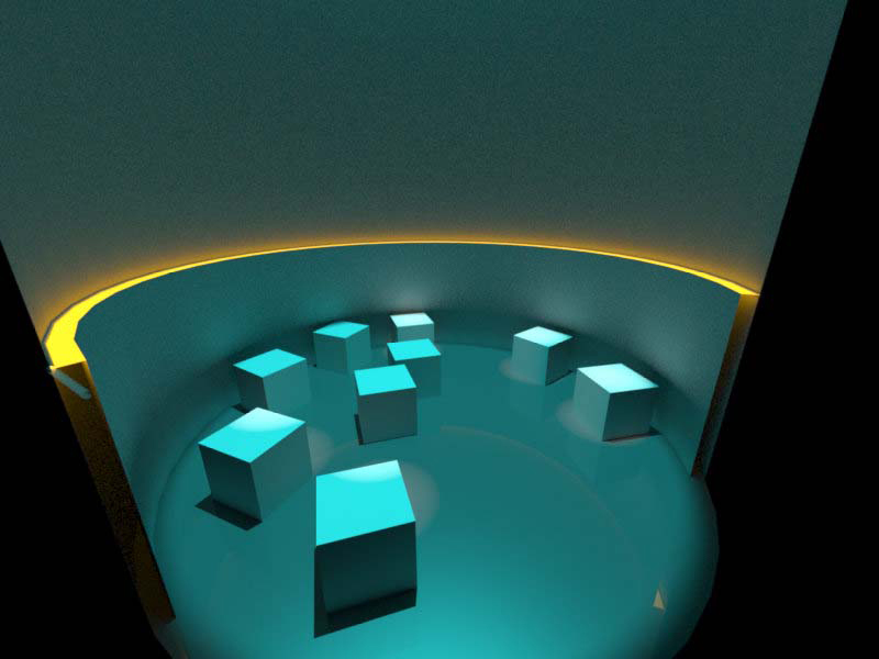 Lysdesign: Tommy Bøhn. Visualisering av farget belysning.