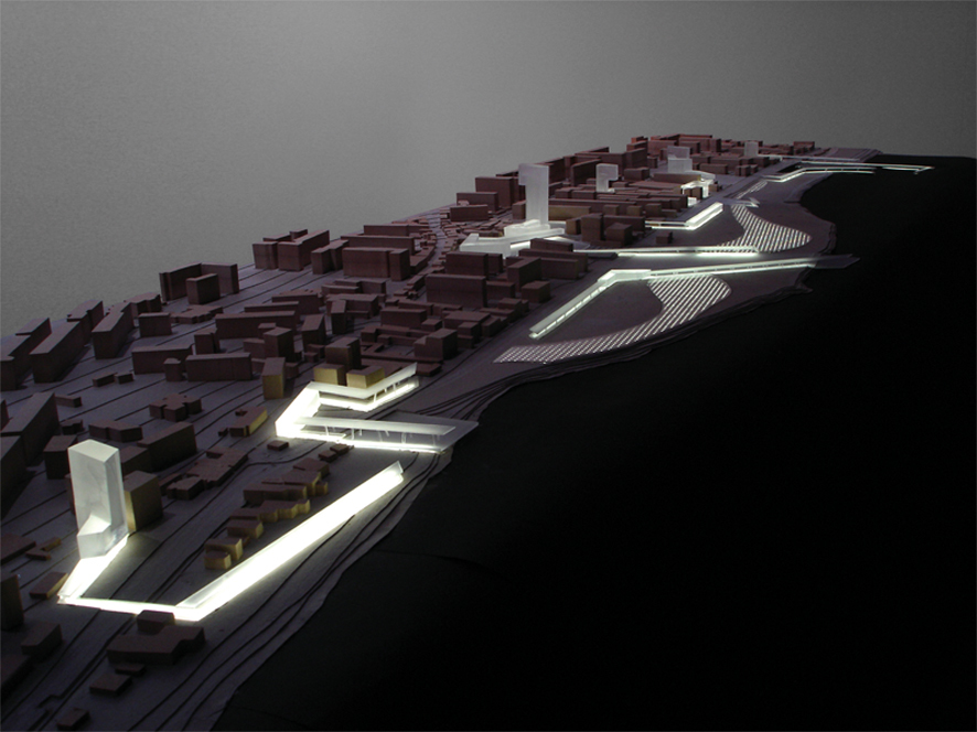 Modellfoto, by night.