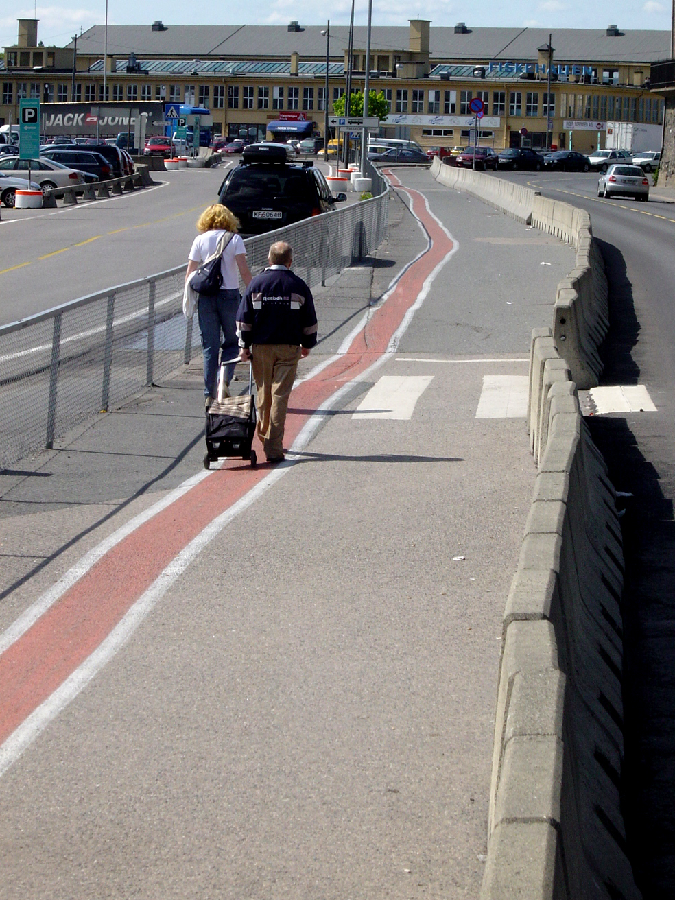 Den røde tråd i Oslo er et av prosjektene i Tempo!Fjordbyen. Foto: PBE/Fjordbykontoret.