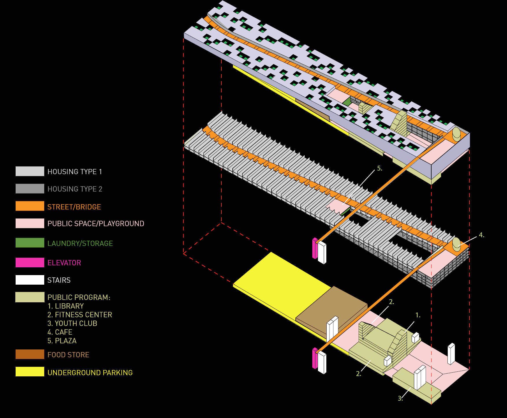 Aksonometri, Suburban Block.