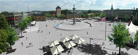 Illustrasjoner fra forprosjekt for Torget i 2007. Ifølge Marjamaa var tilbakemeldingene fra kommuenen den gangen veldig positive og det ble godkjent i kommunestyret. Illustrasjon: Arkitekten Illustrasjoner fra forprosjekt for Torget i 2007. Ifølge Marjamaa var tilbakemeldingene fra kommuenen den gangen veldig positive og det ble godkjent i kommunestyret. Illustrasjon: Arkitekten