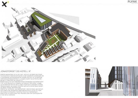 Kræsjer dette med kulturminnevern? spør Sandnes byplanlegger, Ole Tonning. Illustrasjon: Plank arkitekter Kræsjer dette med kulturminnevern? spør Sandnes byplanlegger, Ole Tonning. Illustrasjon: Plank arkitekter