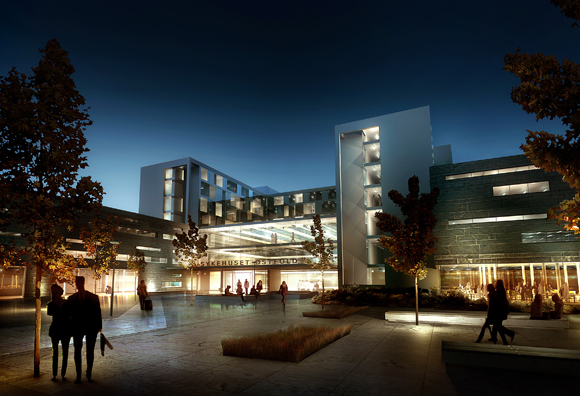 Illustrasjon: MIR  for Arkitektgruppen for nytt østfoldsykehus