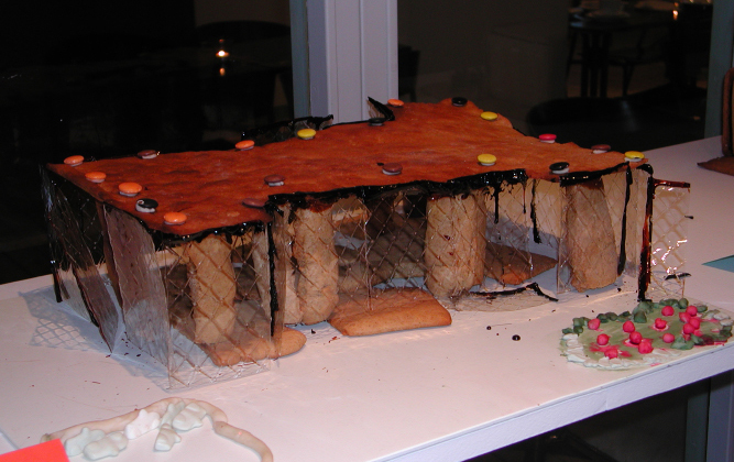 Fjorårets vinner av pepperkakehuskonkurransen om framtidens museum. I år kan drømmehytta bakes. Foto: Nasjonalmuseet.