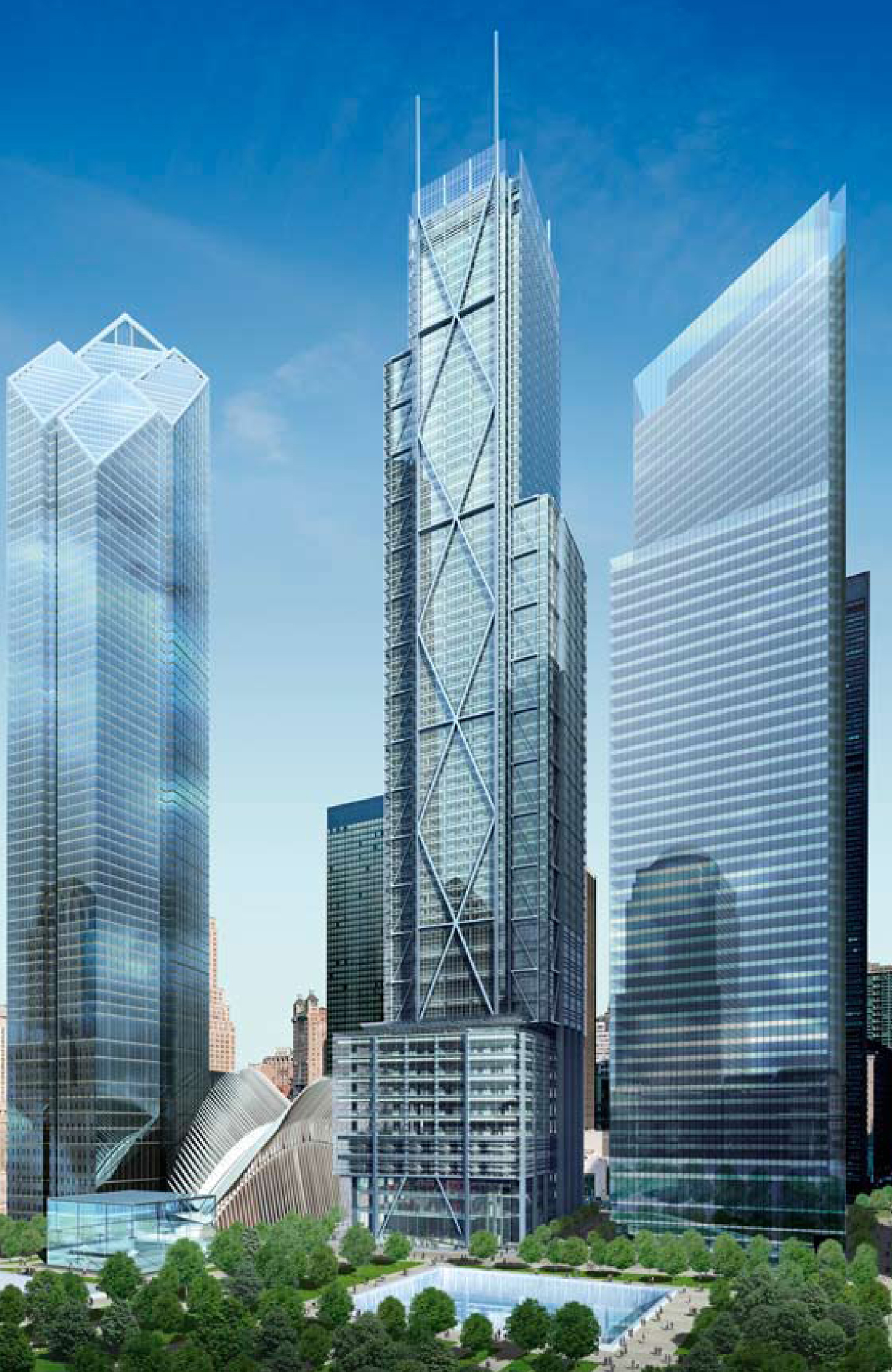 175 Greenwich Street på tomta etter World Trade Center i New York, 2006. Fotomontasje: Team Macarie/Richard Rogers Partnership.