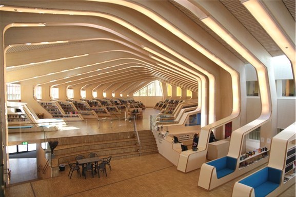 Vennesla bibliotek av Helen & Hard. Foto: Ingebjørg Semb