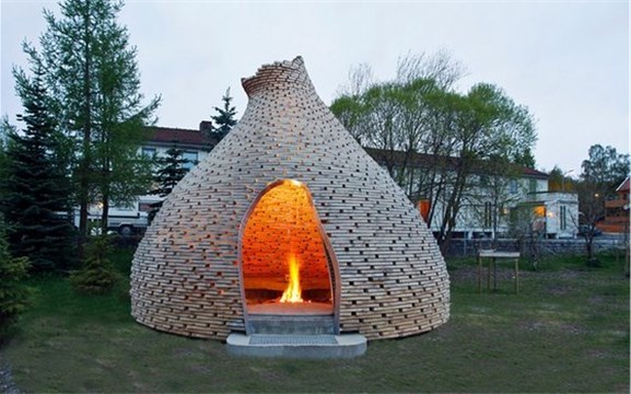 Bålpass ved Skjermveien barnehage er tegnet av Haugen/Zohar arkitekter.