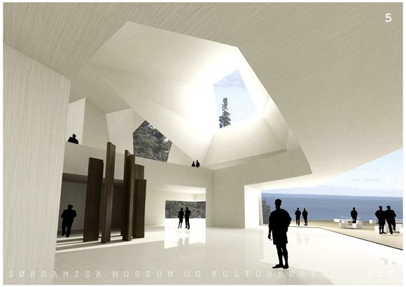 Interiørbilde av vinnerprosjektet. Illustrasjon: Arkitekten Interiørbilde av vinnerprosjektet. Illustrasjon: Arkitekten