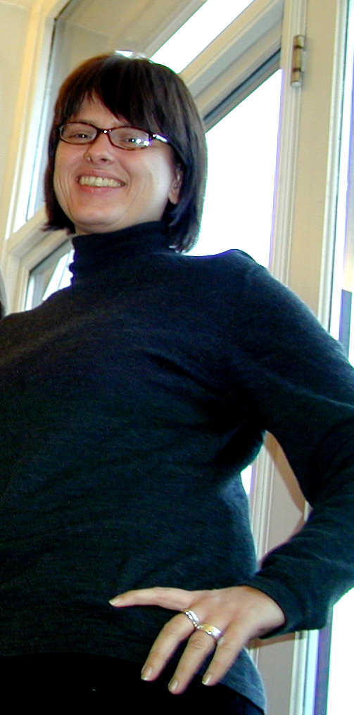 Margrethe Maisey reiser rundt til kontorer som vil lære mer om energieffektiv prosjektering. Foto: Olav Ødegården.