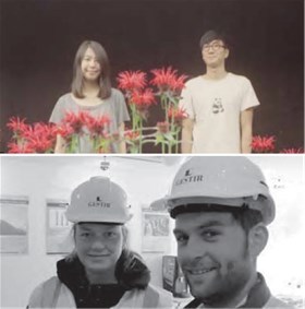 Studentvinnerne: Wing Yi Hui og Lap Ming Wong (øverst) og Gislunn Halfdanardottir og Mathias Kempton (nederst). Studentvinnerne: Wing Yi Hui og Lap Ming Wong (øverst) og Gislunn Halfdanardottir og Mathias Kempton (nederst).