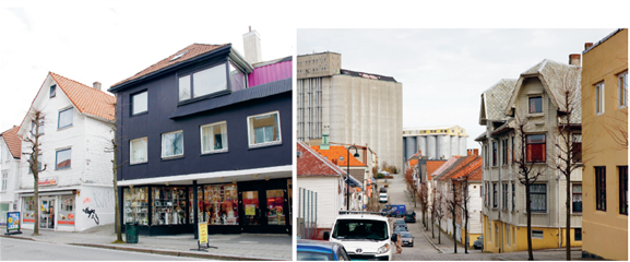 Fra venstre: Pedersgate byr på et mangfoldig, om enn spredt utvalg butikker på sin vei mot Østre bydel. Bildet til høyre: En litt stille, slitt bit av Pedersgate. Foto: Ingebjørg Semb Fra venstre: Pedersgate byr på et mangfoldig, om enn spredt utvalg butikker på sin vei mot Østre bydel. Bildet til høyre: En litt stille, slitt bit av Pedersgate. Foto: Ingebjørg Semb