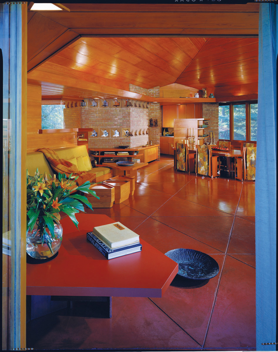 Stue, William and Mary Palmer House, Ann Arbor, Michigan, 1950. Foto: Balthazar Korab, Ltd.