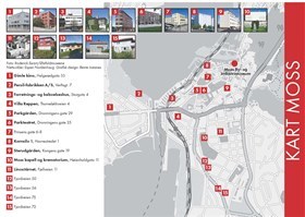 Med mobilen kan du få oversikt over 15 arkitekturperler fra funkisperioden i Moss sentrum. 