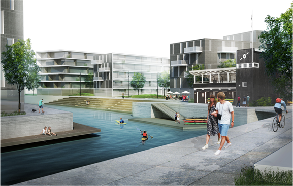 Bestumkilen/Mærradalsbekken - fra mulighetsstudien 2014. Illustrasjon: Norconsult/Rodeo arkitekter/Architectopia Bestumkilen/Mærradalsbekken - fra mulighetsstudien 2014. Illustrasjon: Norconsult/Rodeo arkitekter/Architectopia