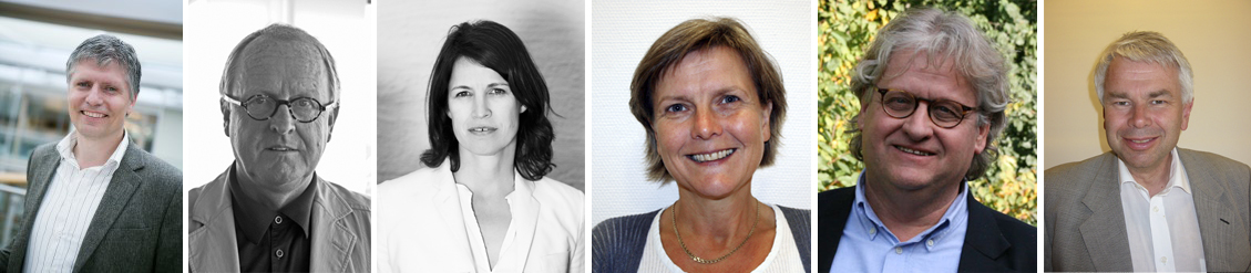 Paneldeltakere. Fra venstre Ola Elvestuen (Venstre), Gudmund Stokke (arkitekt, NSW), Gro Bonesmo (arkitekt, Space Group), Birgit Soleng (ingeniør, Rambøll), Karl Otto Ellefsen (rektor, AHO), og Dagfinn Godell (Tjuvholmen KS).