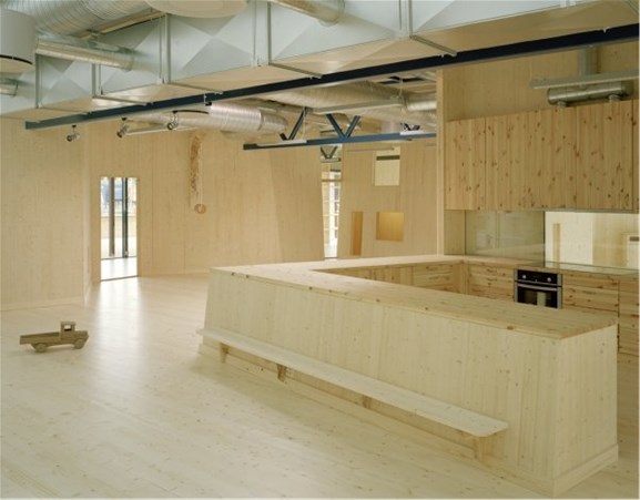 Svartlamoen barnehage er et prosjekt i tre både interiørt og eksteriørt. Foto: David Granorge